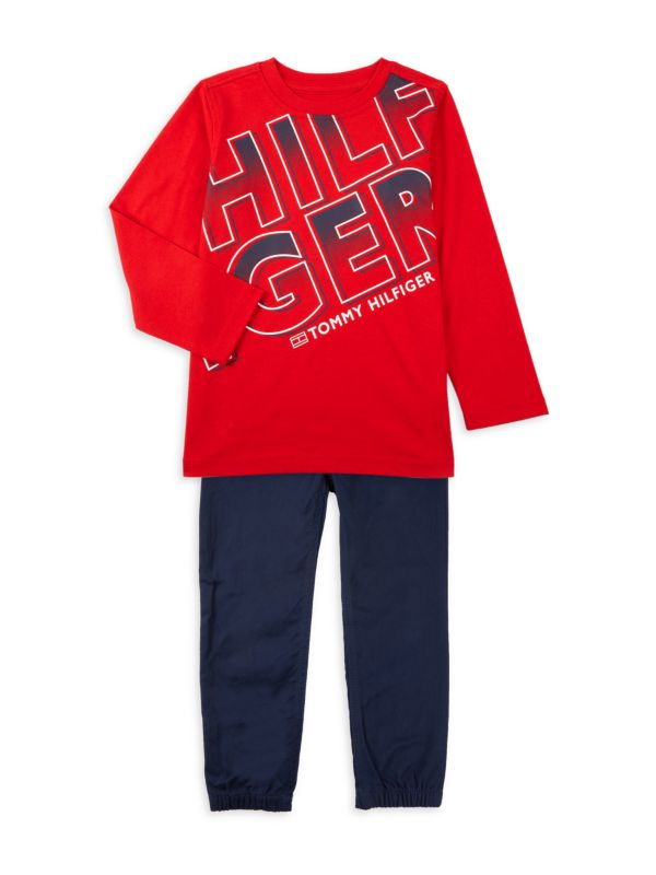 Tommy Hilfiger ?Little Boy's 2-Piece Tee & Pants Set